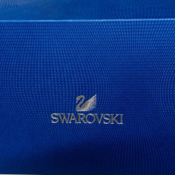 NIB Swarovski SCS 2015 Set Stand W 2 Gold Christmas Crystal Ornaments #5135951 - Picture 8 of 9